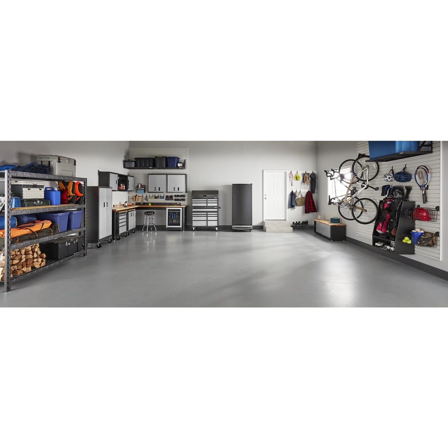 77" Wide Heavy Duty Rack with Four 24" Deep Shelves