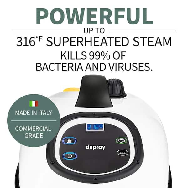 DUPRAY Tosca Steam Cleaner Commercial-Grade Corded with Digital Interface, for Car Detailing, Grout, Tile Restoration and More