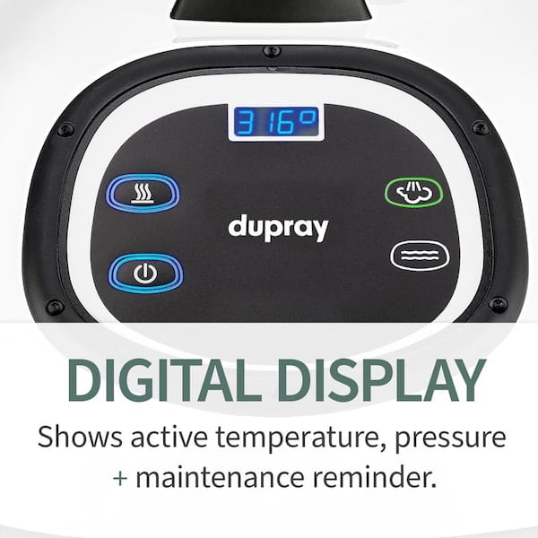 DUPRAY Tosca Steam Cleaner Commercial-Grade Corded with Digital Interface, for Car Detailing, Grout, Tile Restoration and More