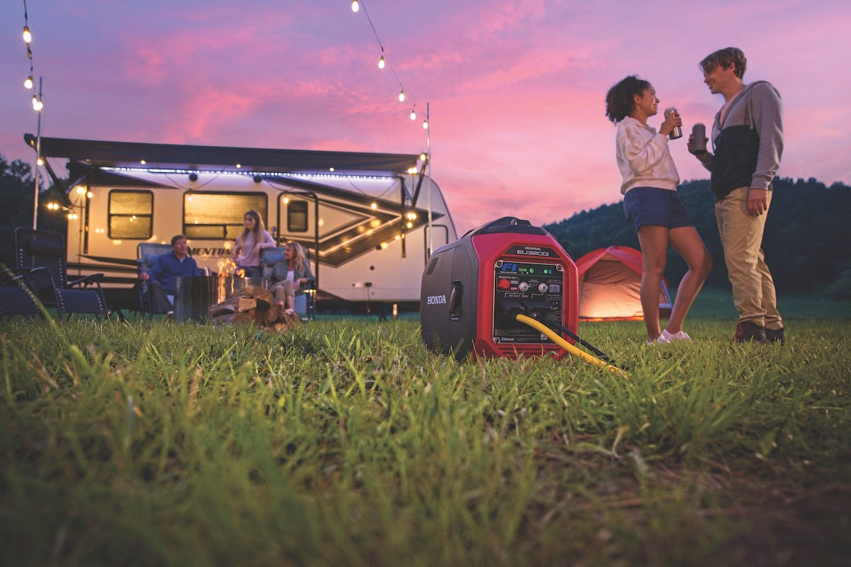 Honda EU3200i Inverter Generator RV Camp View
