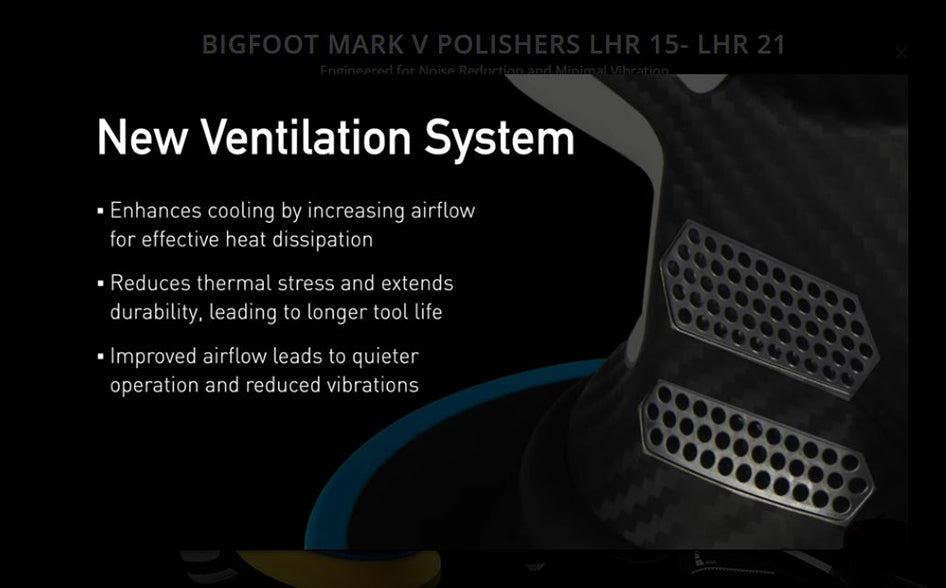 Rupes Mark V Polisher New ventilation system